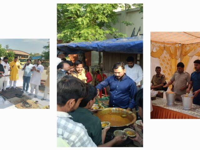 आगरा एवं गाजियाबाद इलेक्ट्रिक बस डिपो में हनुमान जन्मोत्सव पर विशाल भंडारे का आयोजन