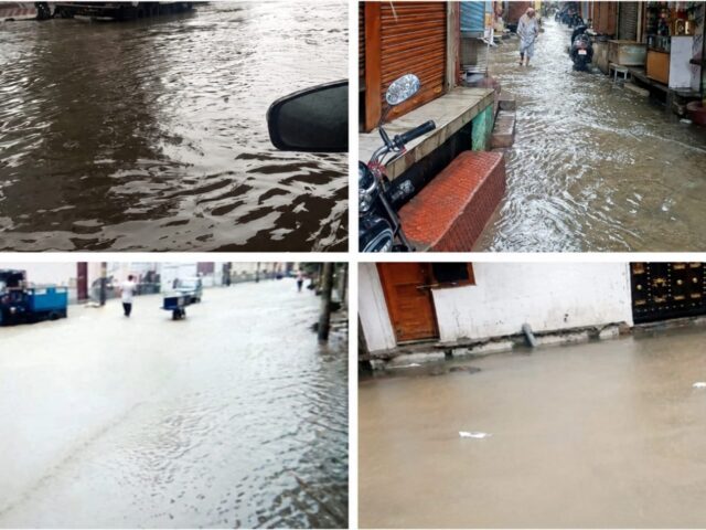 बारिश ने मुरादनगर को बनाया ‘जलनगर’, पहली ही झड़ी में बह गई नगर पालिका की तैयारियां